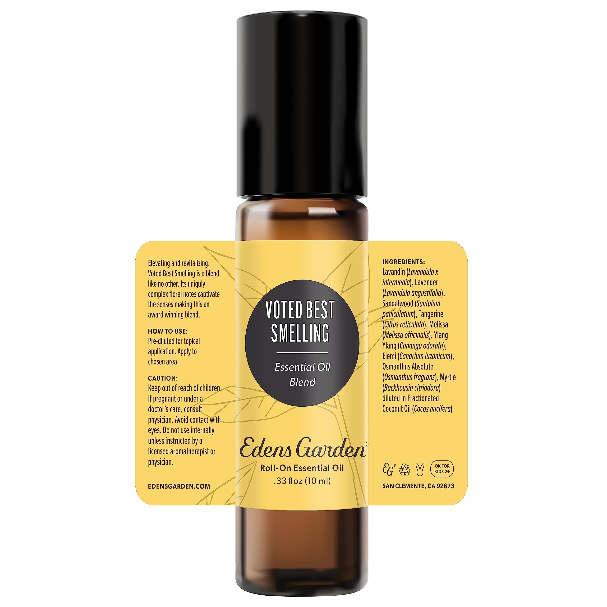 Product display with Edens Garden roll-on and packaging