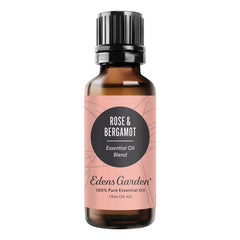 Edens Garden Rose Bergamot essential oil blend bottle