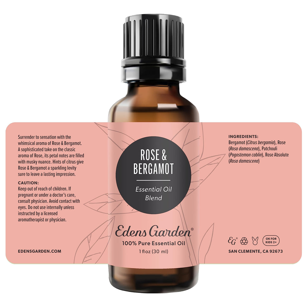 Skin care application with Rose Bergamot essential oil blend