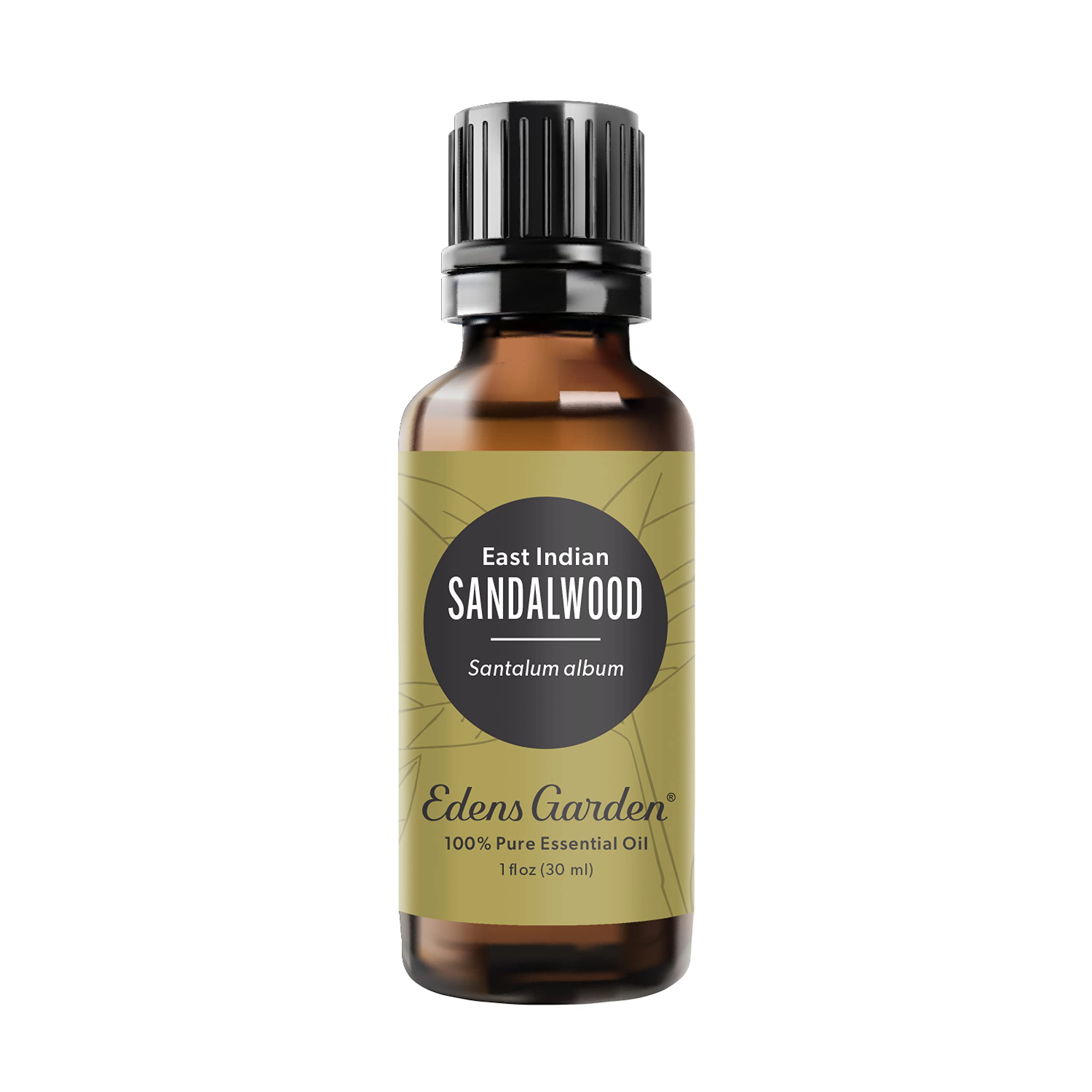 Edens Garden Sandalwood essential oil bottle and packaging