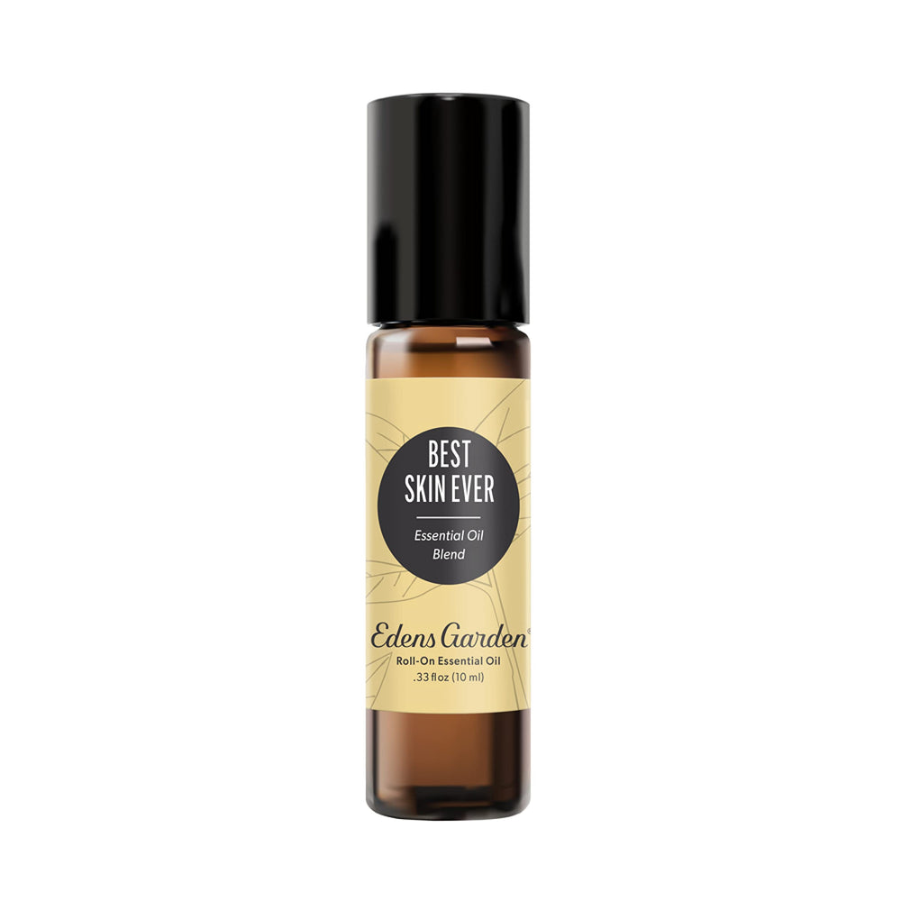 The Best Skin Ever essential oil roll-on bottle with wooden cap
