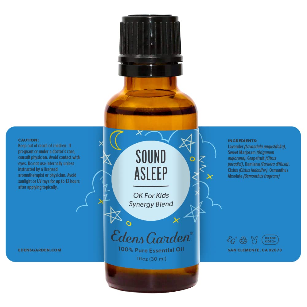Night-time relaxation setup with Sound Asleep essential oil blend
