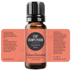 Close-up lifestyle shot of aroma setup with Stop Cramps blend