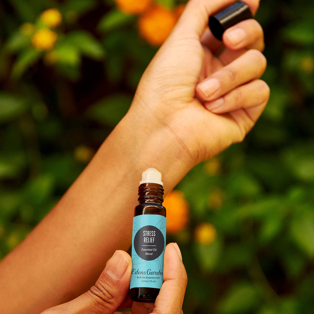 Close-up of Stress Relief essential oil roll-on
