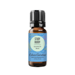 Edens Garden Study Buddy essential oil blend bottle on white