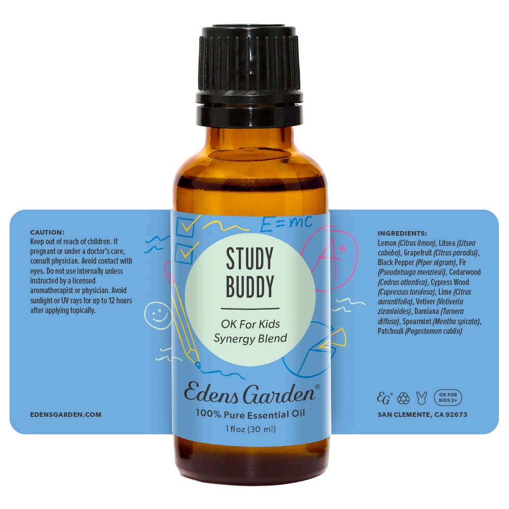 Study Buddy bottle shown with packaging and 30 ml size