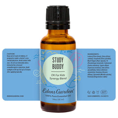 Study Buddy bottle shown with packaging and 30 ml size