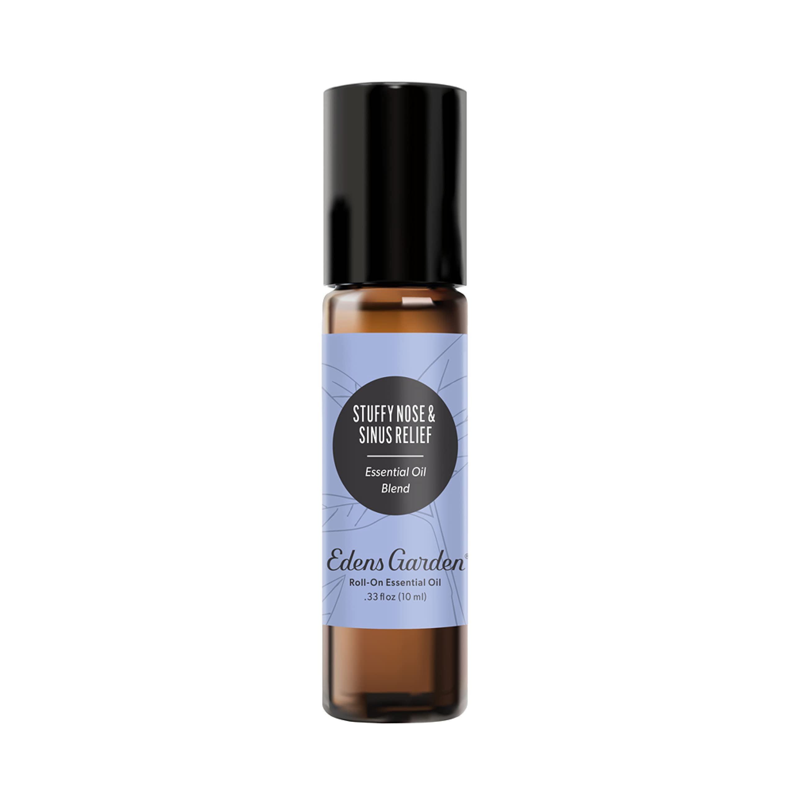 Front view of Edens Garden Stuffy Nose & Sinus Relief Roll-On 10 ml bottle