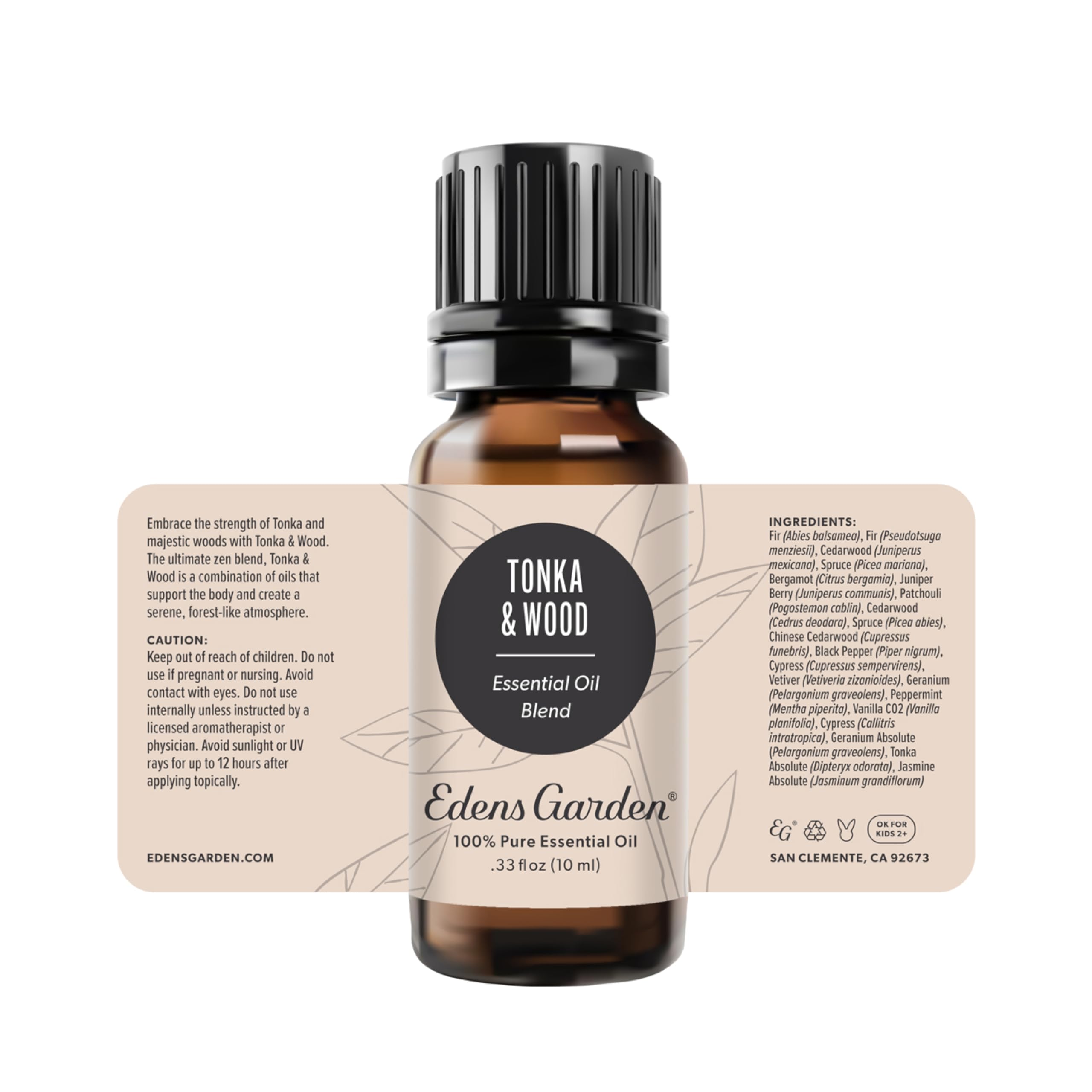 Edens Garden Tonka & Wood product line and packaging
