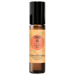 Front view of Edens Garden Tummy Essential Oil Roll-On bottle