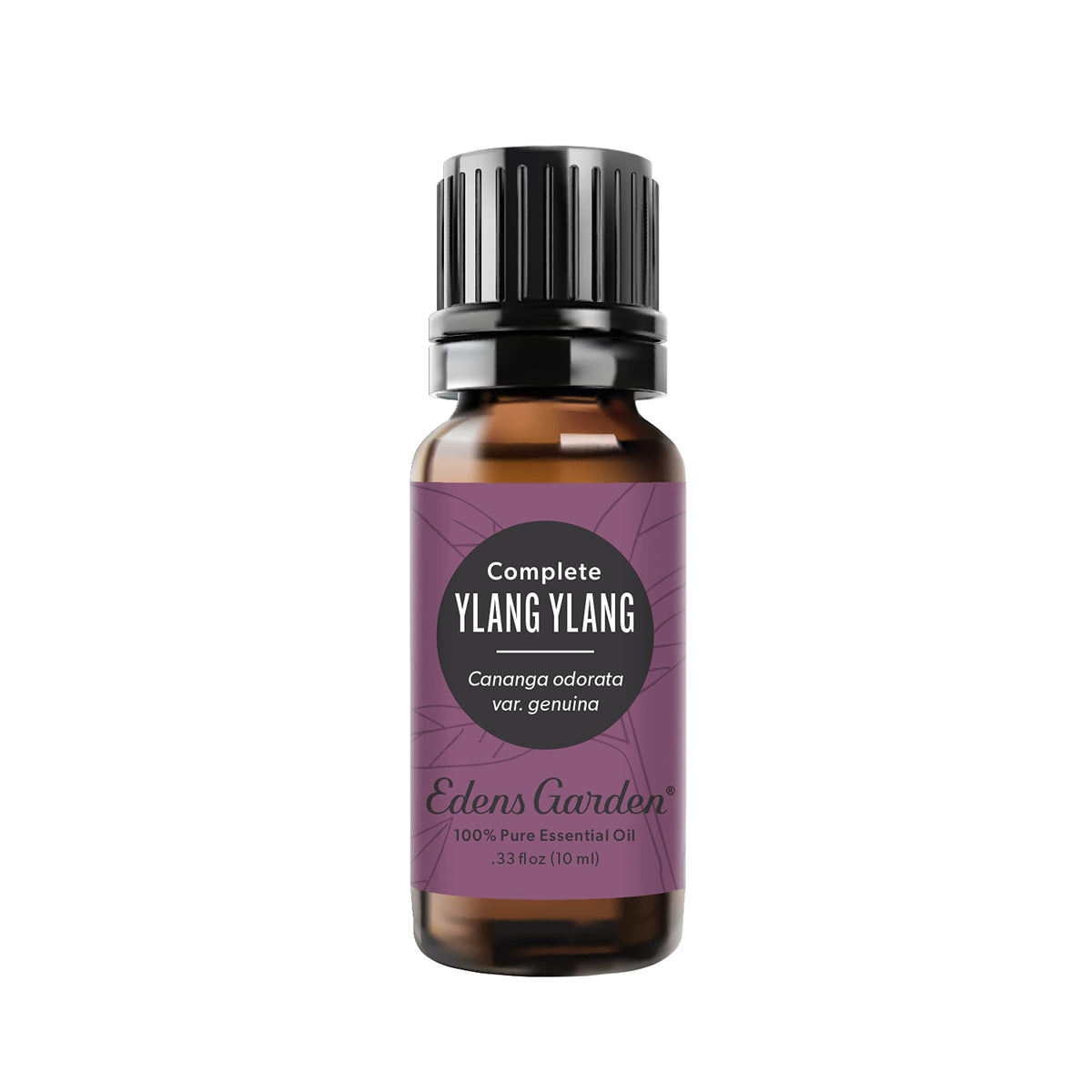 Close-up of Edens Garden Ylang Ylang Complete Essential Oil 10 mL bottle