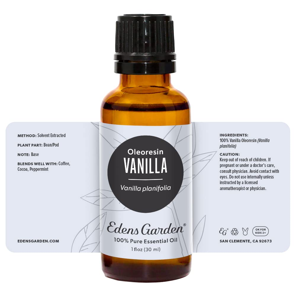 Close-up of bottle cap with vanilla oleoresin liquid