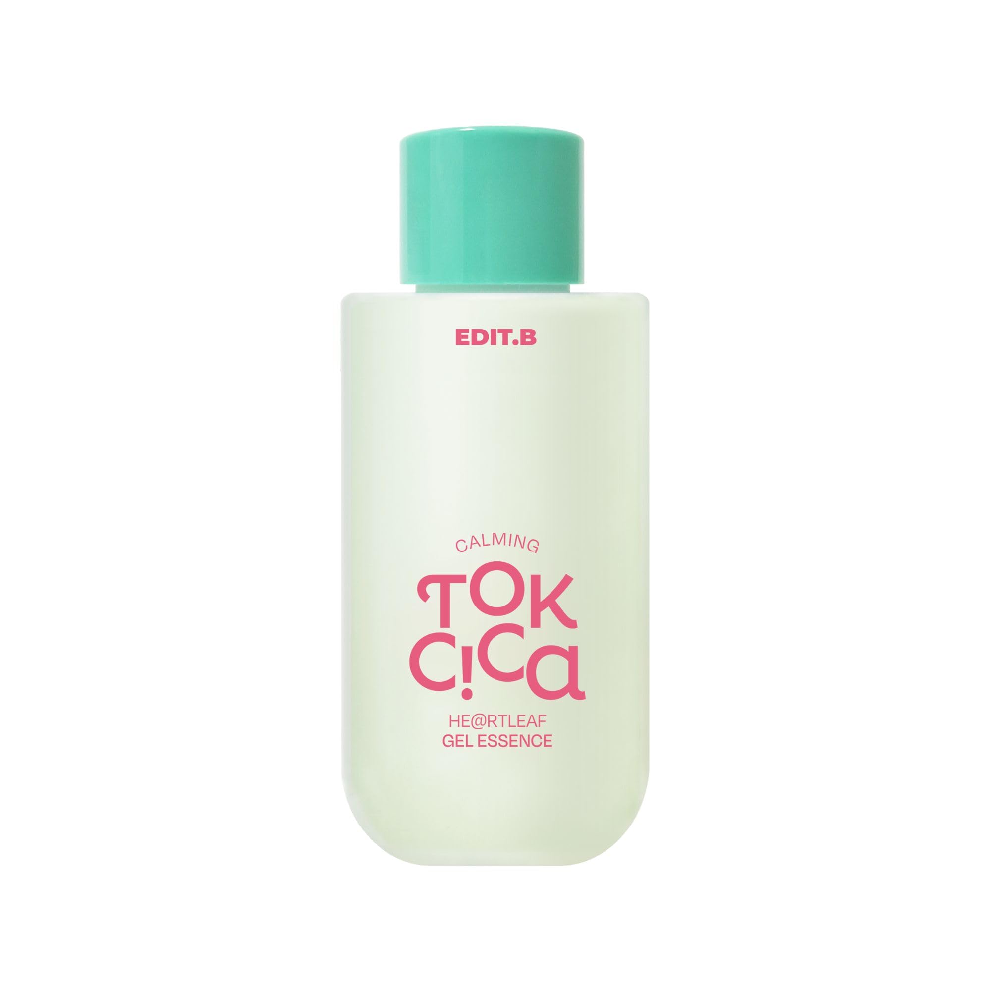 EDIT.B Calming Tok Cica Heartleaf Gel Essence bottle pour for immediate cooling relief after sun exposure