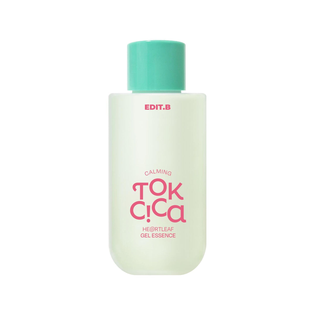 EDIT.B Calming Tok Cica Heartleaf Gel Essence bottle pour for immediate cooling relief after sun exposure