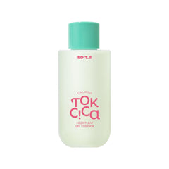 EDIT.B Calming Tok Cica Heartleaf Gel Essence bottle pour for immediate cooling relief after sun exposure