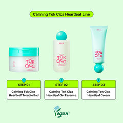 EDIT.B Calming Tok Cica Heartleaf Gel Essence dual-pack option shows value size and travel size
