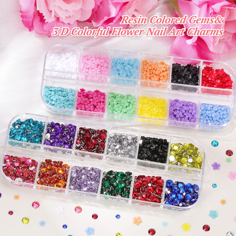 EditTime pens and tweezers provide precise placement of crystal accents on nails.