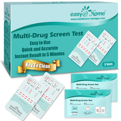 Easy@Home EDOAP-7104 5-pack urine drug test kit – front view
