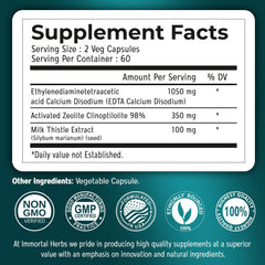 Close-up of calcium disodium EDTA capsules (1500mg)