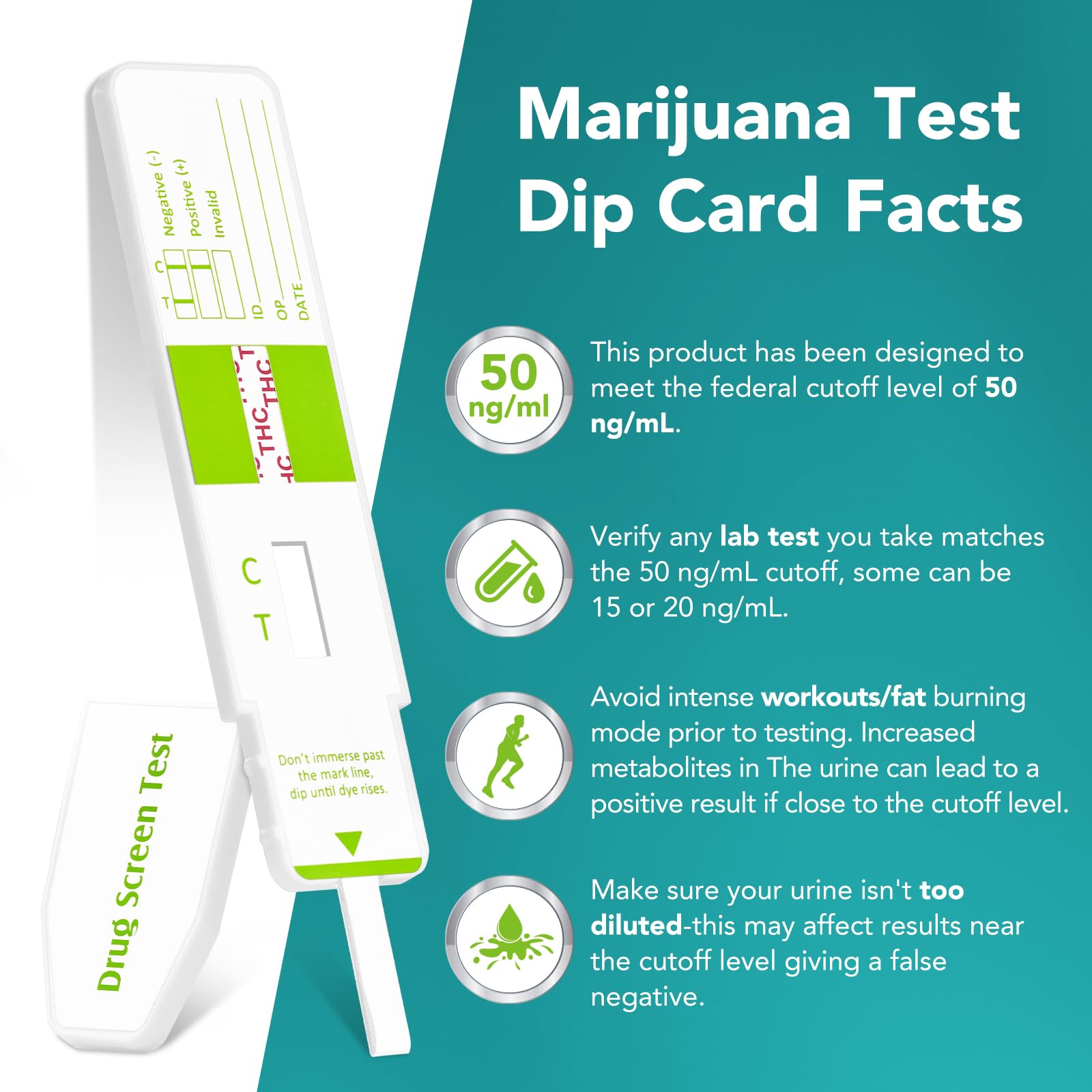 Pack of 12 Easy@Home marijuana test dip cards with EDTH-115