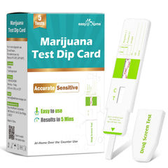 Easy@Home EDTH-115 Pack of 5 THC test dip cards and packaging