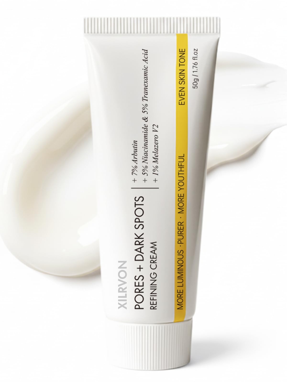 EELHOE Pores + Dark Spots Refining Cream tube showing pore refinement benefits.