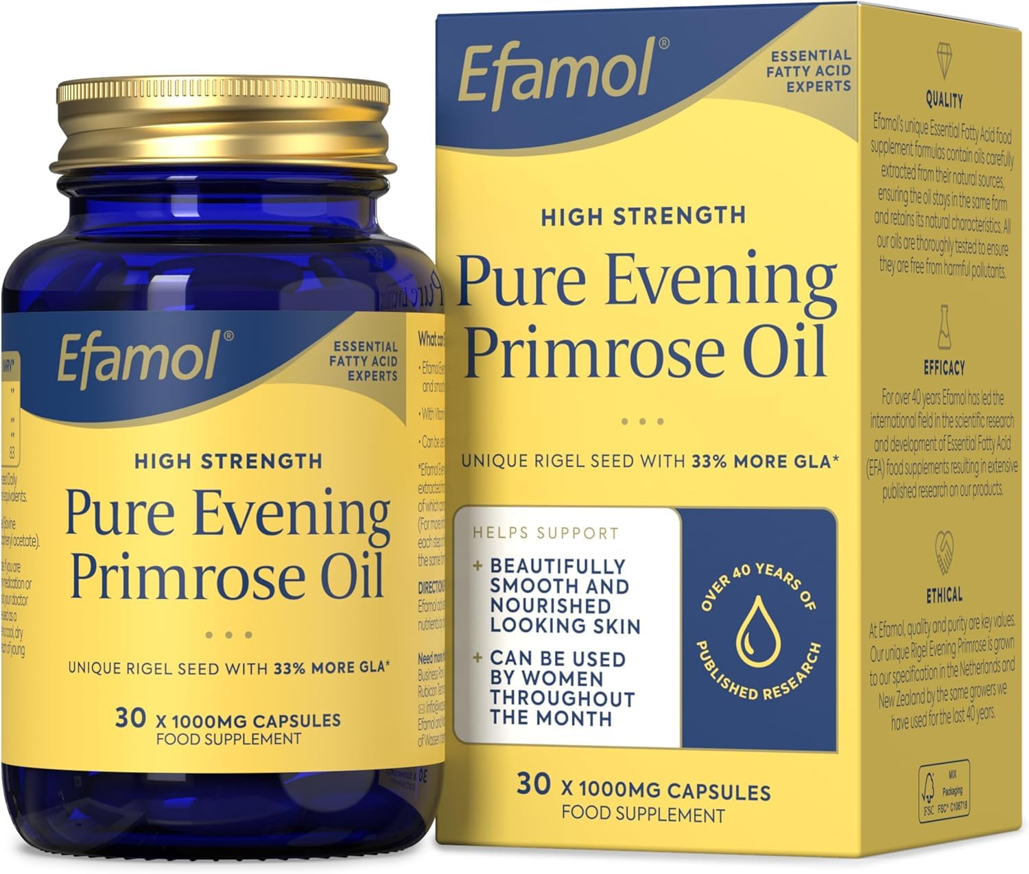Efamol Evening Primrose Oil bottle 1000mg 30 capsules