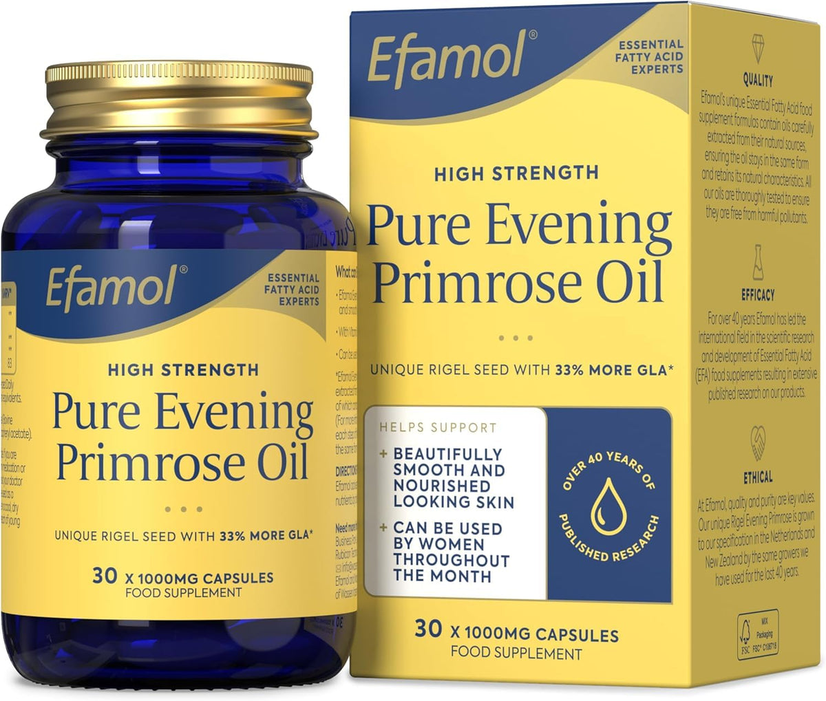 Efamol Evening Primrose Oil bottle 1000mg 30 capsules