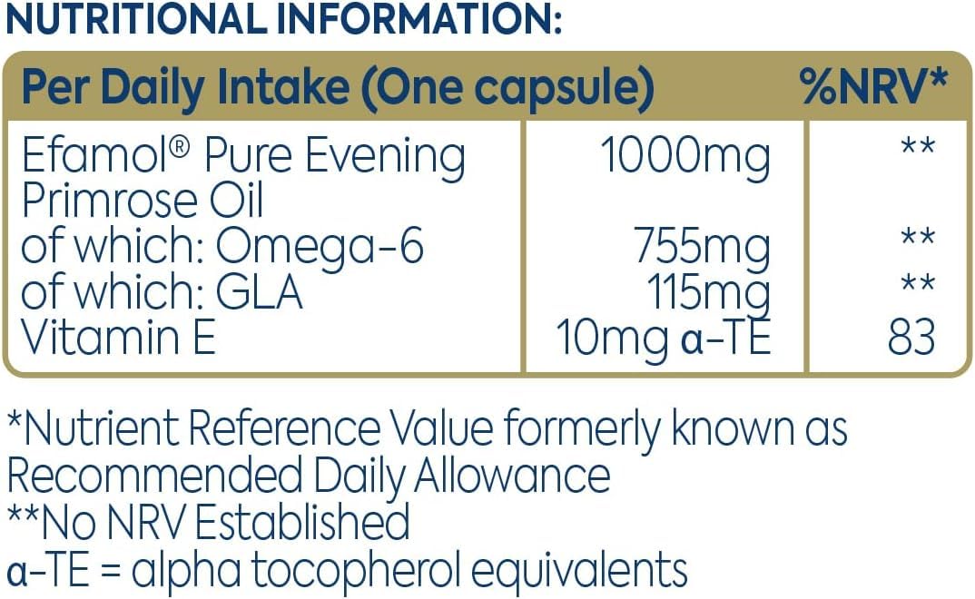 Close-up of Efamol EPO 1000mg 30 Capsules