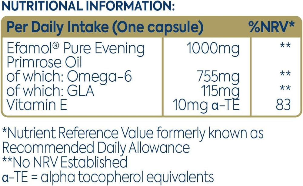 Close-up of Efamol EPO 1000mg 30 Capsules