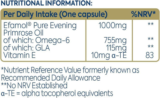 Close-up of Efamol EPO 1000mg 30 Capsules