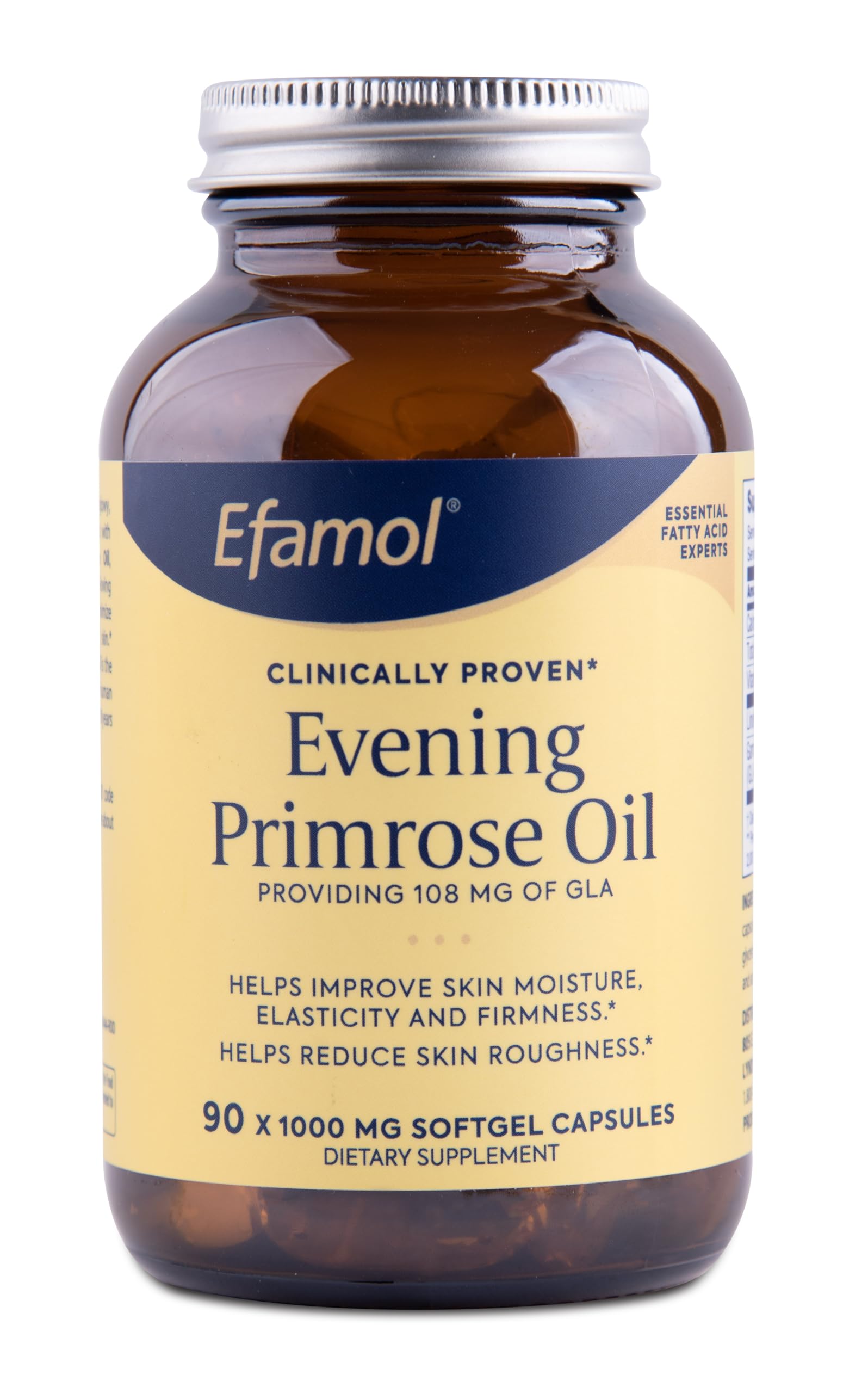 Efamol Evening Primrose Oil bottle and capsules close-up