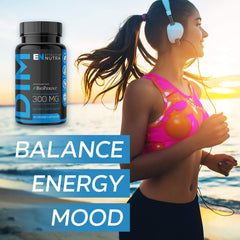 Effective Nutra Dim 300mg bottle with glass emphasizes daily wellness routine.