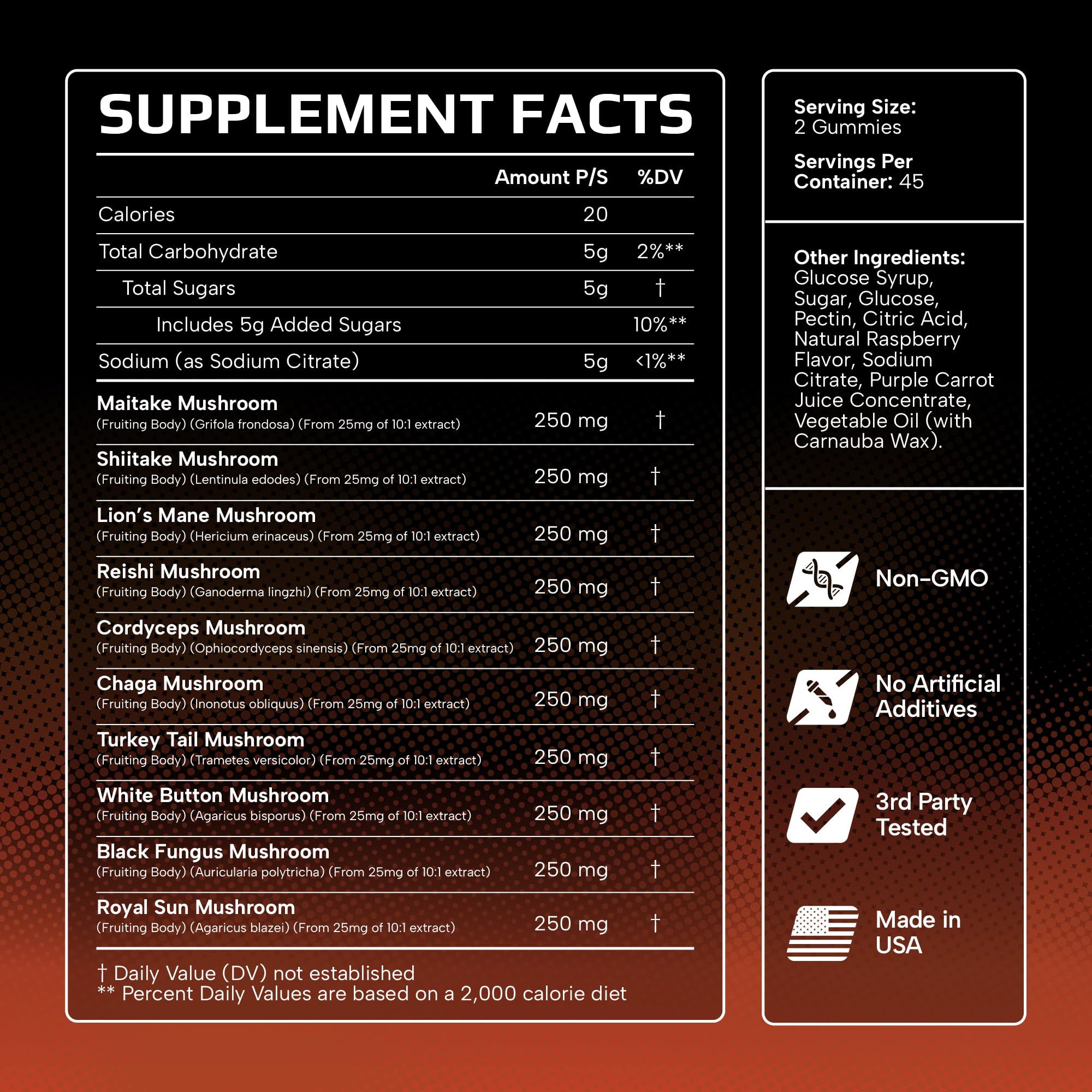 Effective Nutra Mushroom Gummies GMP-certified badge confirms quality controls.