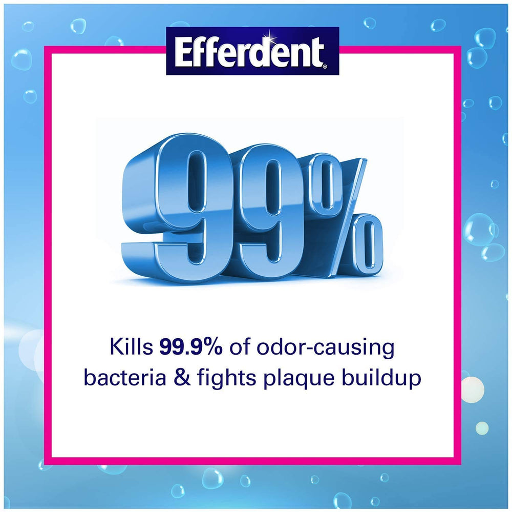 Dentures stay fresh and clean after using Efferdent