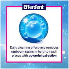 Dentures being cleaned with Efferdent bubbles
