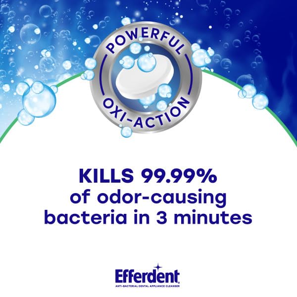 Efferdent Minty Fresh & Clean antibacterial cleaner tablets
