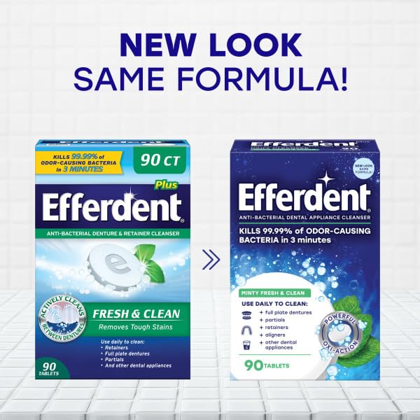 Efferdent Oxi-Action stain removal for dentures