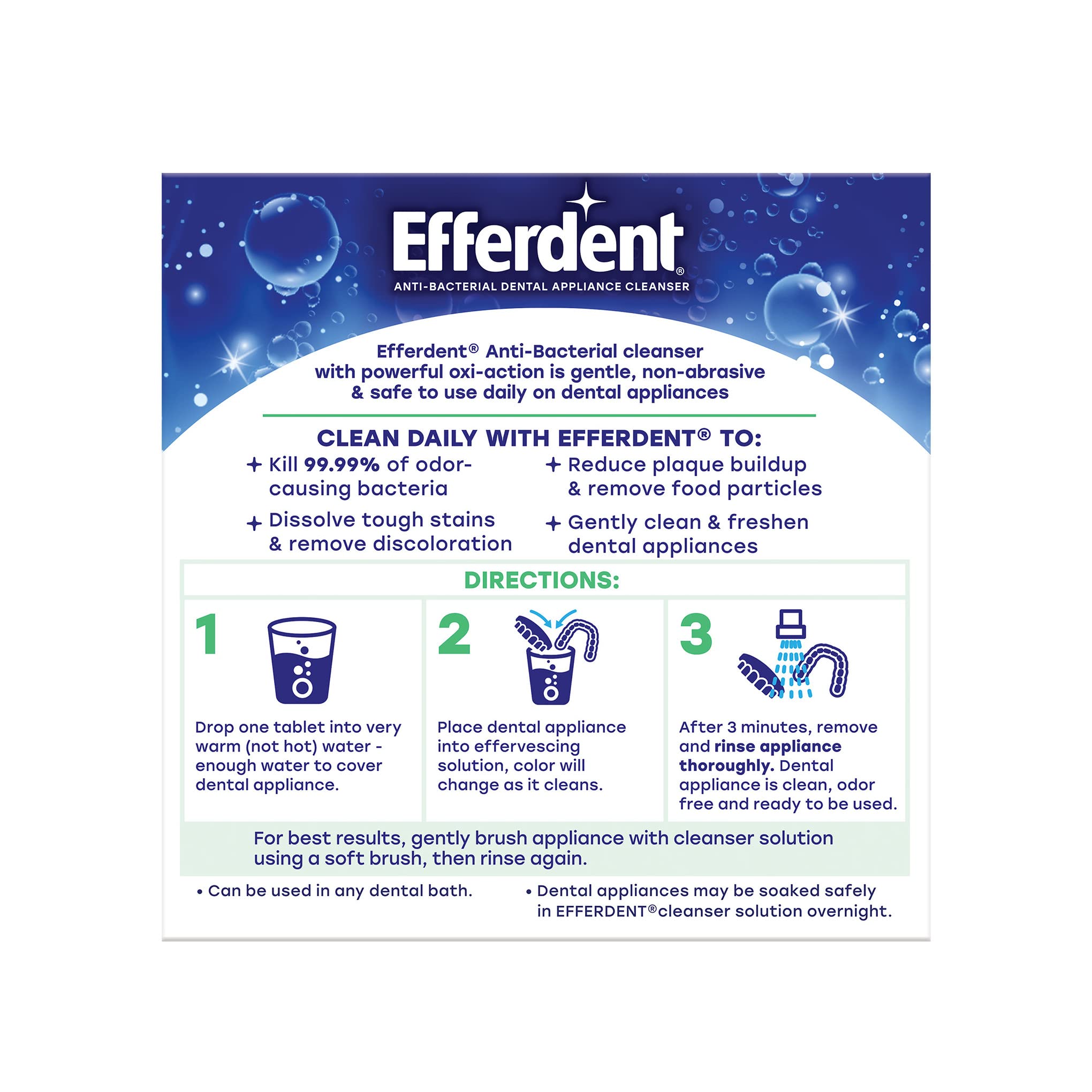Efferdent Minty Fresh & Clean box with 44 tablets