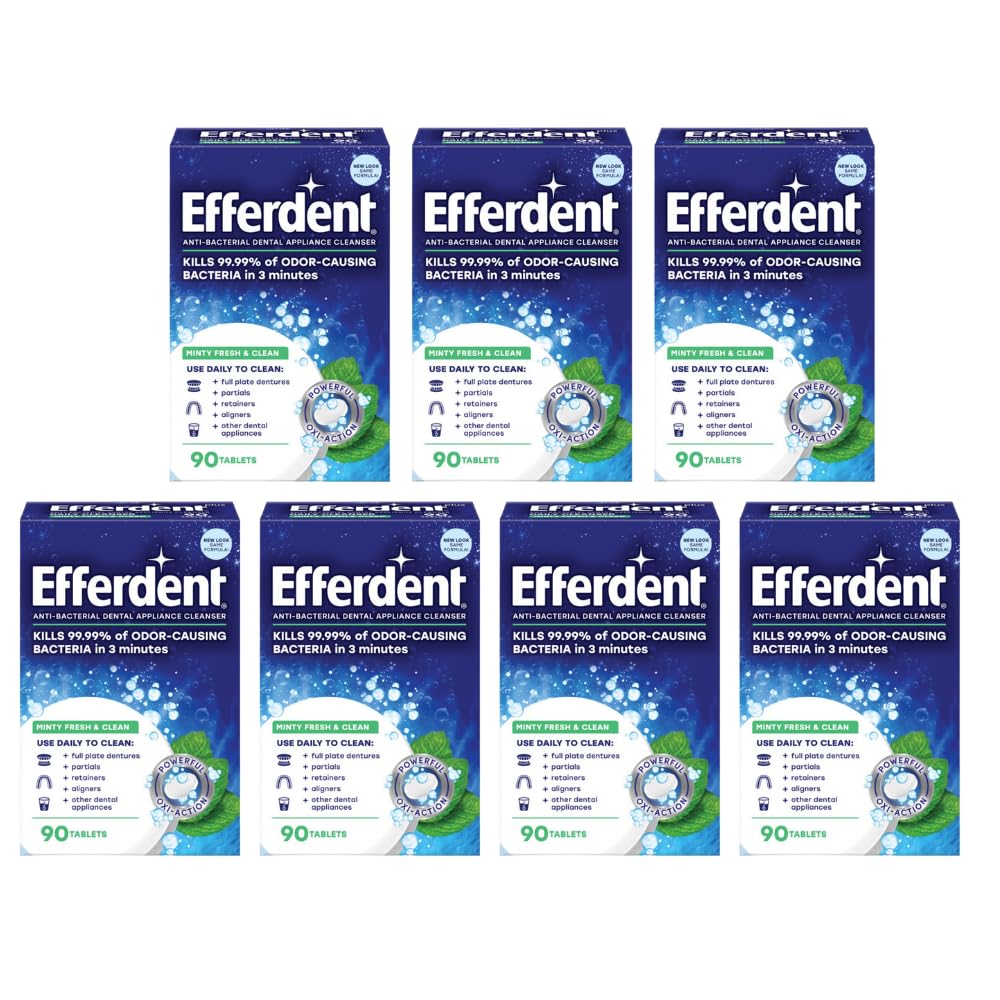 Efferdent Plus Mint denture cleanser tablets 90-count pack7 main image