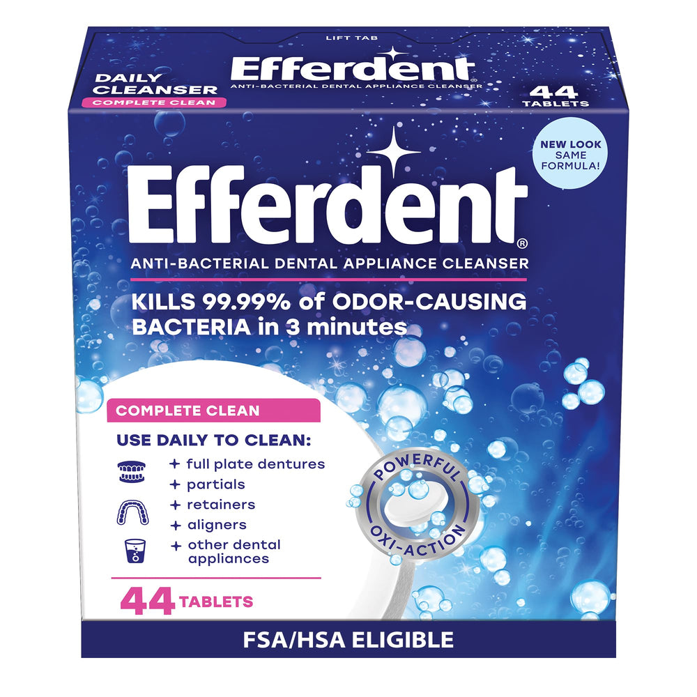 Efferdent Complete Clean Denture Cleanser tablets package