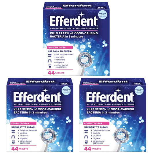 Efferdent Complete Clean tablets – 44-count, pack of 3 (image 1)