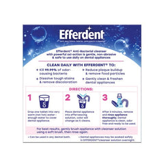 Efferdent Complete Clean tablets ready to use for dental appliances