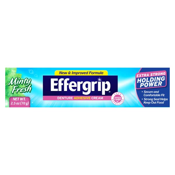 Close-up of Effergrip 2.5 oz tube highlighting extra strong hold