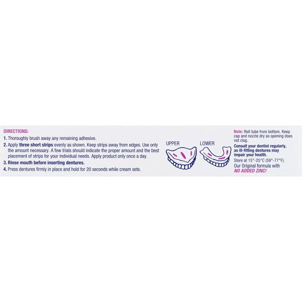 Six boxes of Effergrip Denture Adhesive Cream 2.5 oz (pack of six)