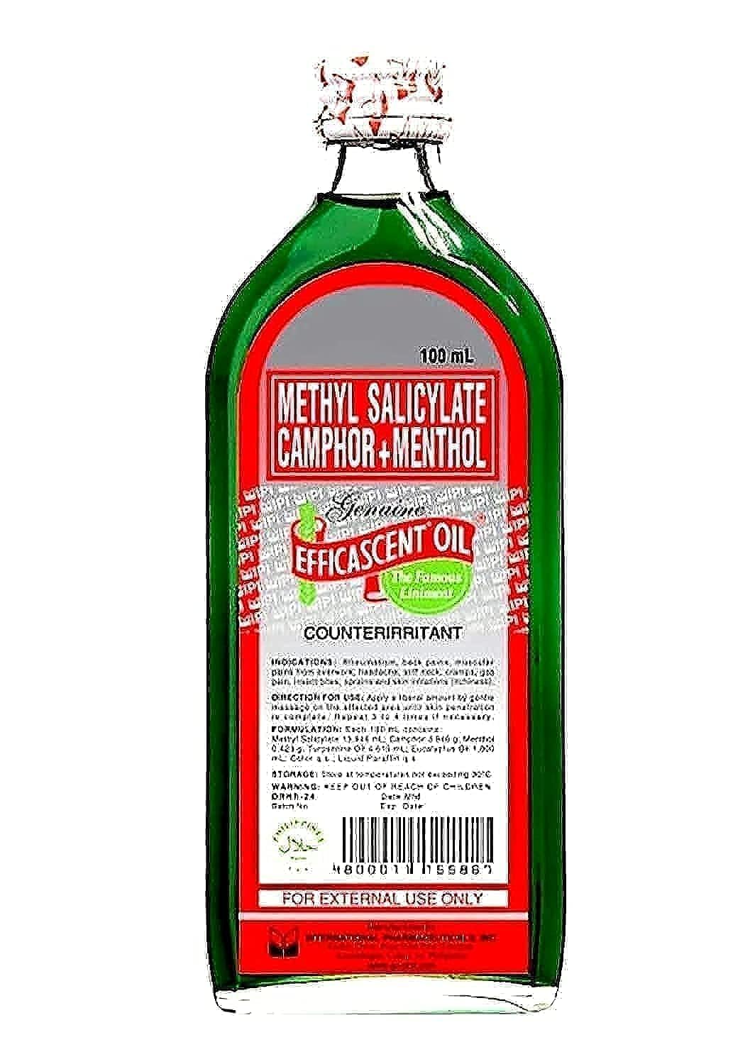Efficascent Oil 100ml bottle - front view