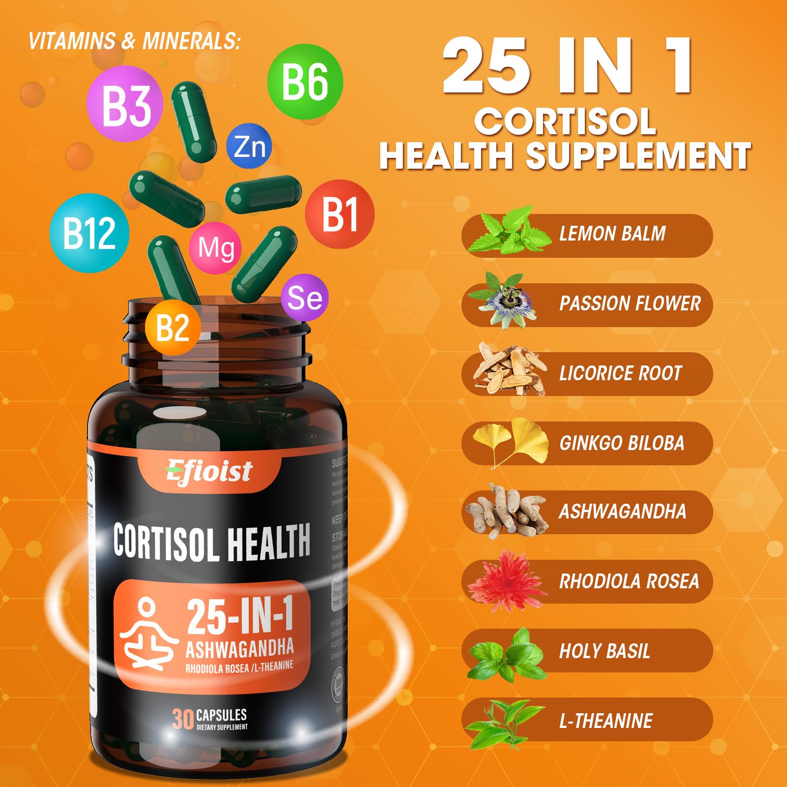 Efioist Ashwagandha extract 200 mg per serving