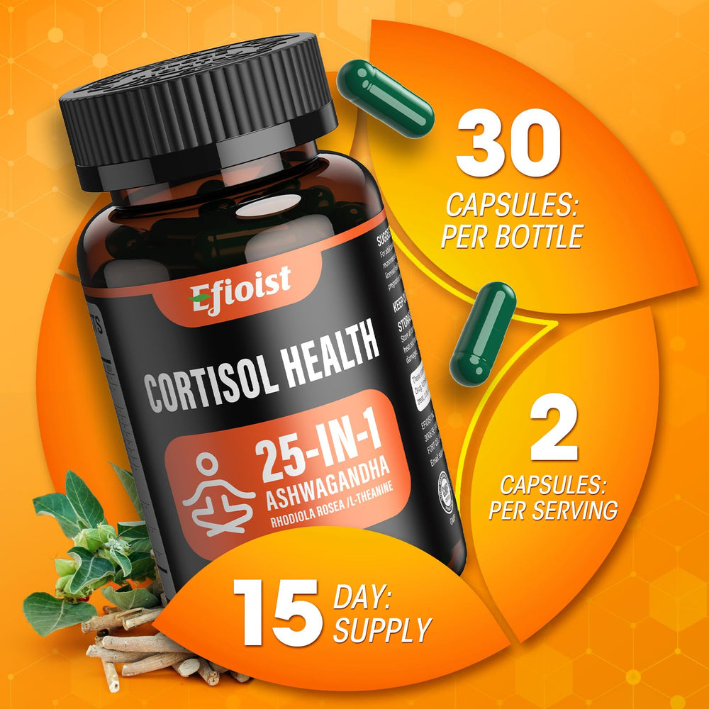 Efioist cortisol supplement for mood, focus and sleep support