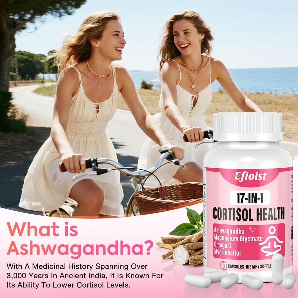 Efioist Cortisol Supplement bottle held for daily routine.