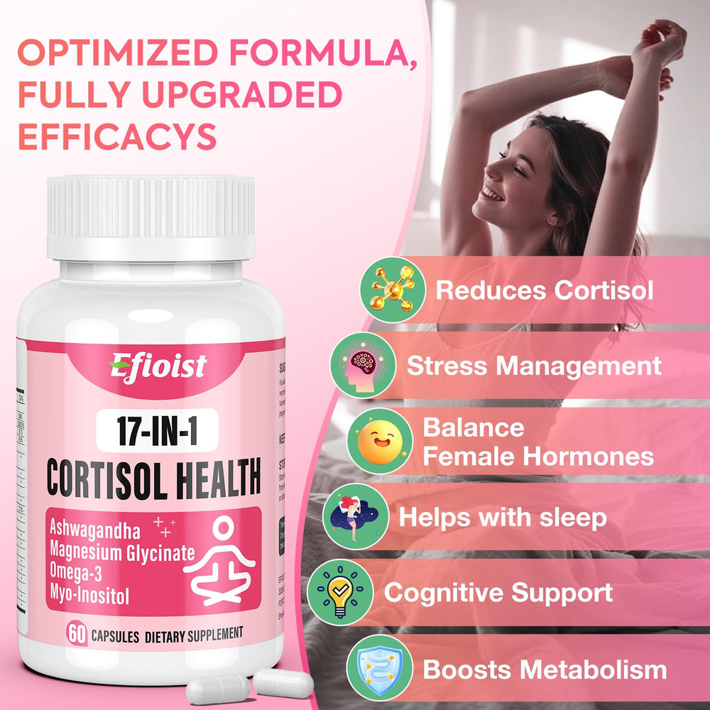 Efioist Cortisol Supplement sleep scene for restful night.